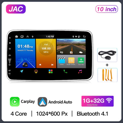 1Din 9inch 10inch Android13 Carplay Android Auto WIFI Bluetooth Car Radio Multimedia Video Player  GPS Navi Universal Screen BT