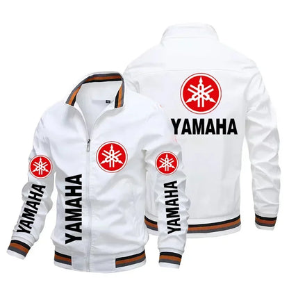 Men's Yamaha logo print motorcycle jacket casual trendy custom racing team clothes oversized jacket sportswear men clothing coat