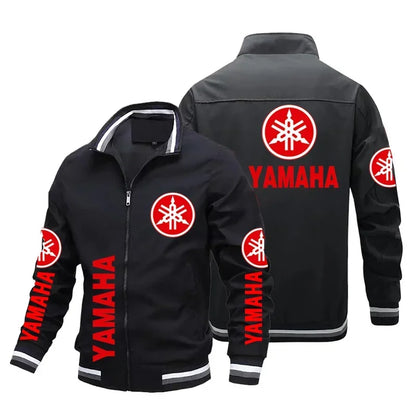 Men's Yamaha logo print motorcycle jacket casual trendy custom racing team clothes oversized jacket sportswear men clothing coat