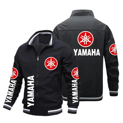 Men's Yamaha logo print motorcycle jacket casual trendy custom racing team clothes oversized jacket sportswear men clothing coat