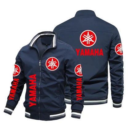 Men's Yamaha logo print motorcycle jacket casual trendy custom racing team clothes oversized jacket sportswear men clothing coat