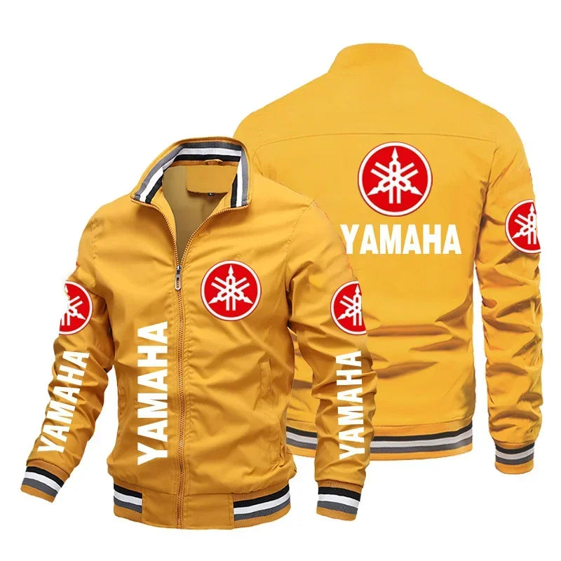 Men's Yamaha logo print motorcycle jacket casual trendy custom racing team clothes oversized jacket sportswear men clothing coat